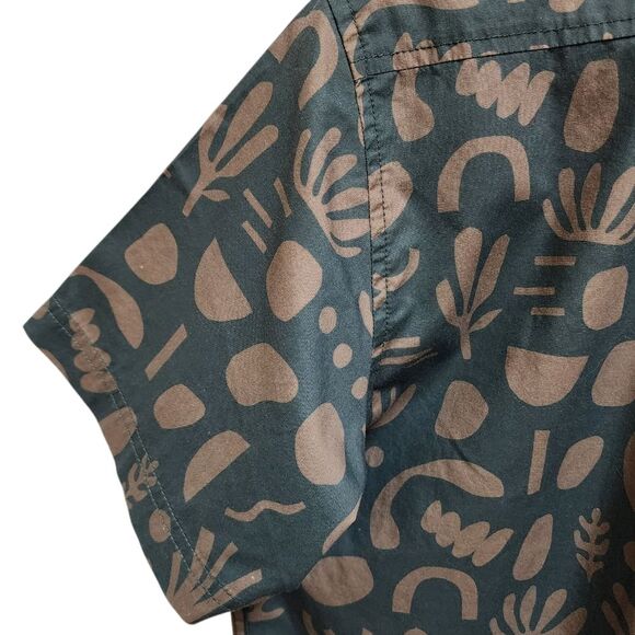 Howler Bros Mansfield Shirt Mens S Cotton Poly Distant Forms Dark Forest Print - Picture 9 of 16